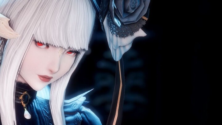 【FF14/GMV】Dragon Lady: Elegant ★Deadly‖White hair and red pupils yyds! ! "Personal appearance/atmosp