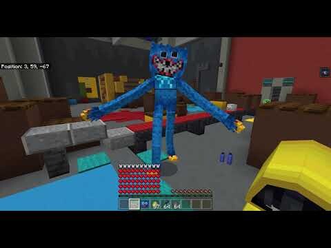 Poppy Playtime addon morph feature test | Play as Huggy Wuggy in Minecraft