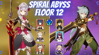 Noelle Double Pyro & F2P Razor Genshin Impact 2.8 Spiral Abyss ชั้น12