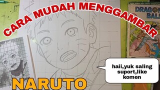 CARA mudah menggambar anime Naruto kecil lucu nyaa