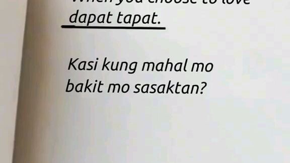 Ito sasabihin mo pagnagmahal ka!...