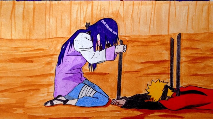 Drawing Naruto and Hinata from Naruto Shippuden#drawing #shorts