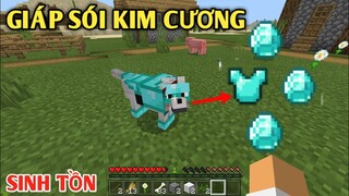 THỬ THÁCH CỦA BÁC TRƯỞNG LÀNG ĐI GIẢI CỨU GIA ĐÌNH SÓI VÀ BỘ GIÁP KC || TRONG MINECRAFT PE