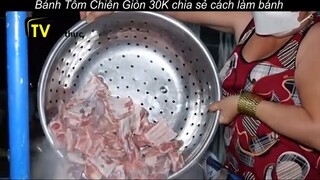 Chủ quán Bún Mì Vàng Bánh Tôm Chiên Giòn 30K chia sẻ cách làm bánh ngon không gắt dầu p1