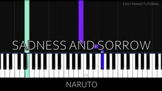 Naruto - Sadness and Sorrow (Easy Piano Tutorial)