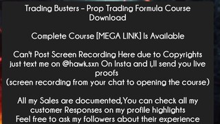 Trading Busters – Prop Trading Formula Course Download  Course Download
