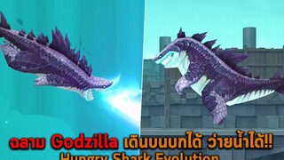 ฉลาม Godzilla เดินบนบกได้ ว่ายน้ำได้ Hungry Shark Evolution