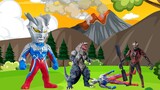 [Cerita Ultraman] Zero dikepung monster, Xiao Sai berubah menjadi Ultraman super besar untuk menyela