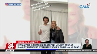 Hiwalay na IG photos ni Blackpink member Rose at ilang BTS members with Harry Styles,... | 24 Oras