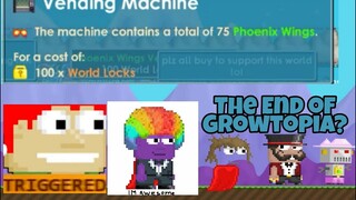 Growtopia Duplication 75 Phoenix in 1 World? END OF GROWTOPIA?