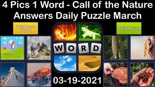 4 Pics 1 Word - Call of the Nature - 19 March 2021 - Answer Daily Puzzle + Daily Bonus Puzzle