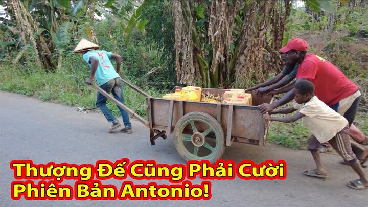 Hướng dẫn Antonio dùng xe cải tiến||2Q vlogs cuộc sống châu phi