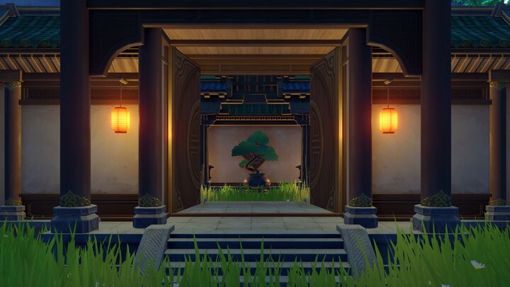[Genshin Impact Dust Song Pot] Partial Design of Light and Shadow——Entrance of Chinese Mansion