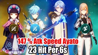 This is What 147% Atk Speed Ayato Look Like - 23 Hit Per 6s | Floor 12 Showcase