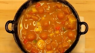 【Stop Motion Clay Animation】A little cute and a little cute curry