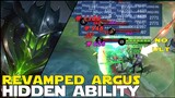 REVAMPED ARGUS TANKING TURRETS WITHOUT ULTIMATE WITH HIDDEN ABILITY MOBILE LEGENDS REVAMPED ARGUS!