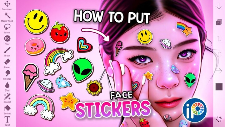 HOW TO EDIT | How to Put Face Stickers for Edits! | ibisPaintX (Tutorial 31) Ft. Lia
