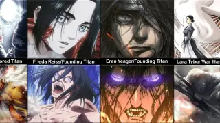 All  Characters in Titan Form Attack on Titan
