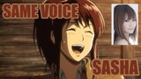 Same Anime Characters Voice Actress With Shingeki no Kyojin Sashsa Blouse