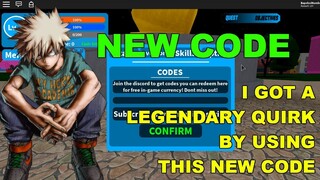 I Got A Legendary Quirk By Using This New Codes ! | Boku No Roblox: Remastered | Roblox MHA Game