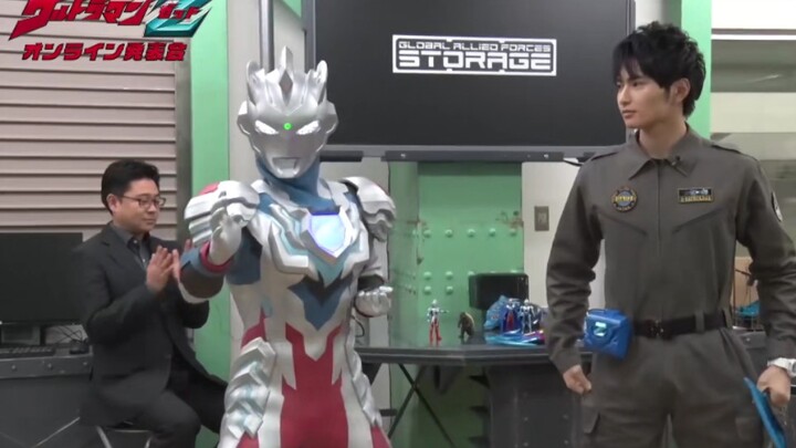 Buổi họp báo của Ultraman Zeta nơi tất cả các thành viên đều hóa thân