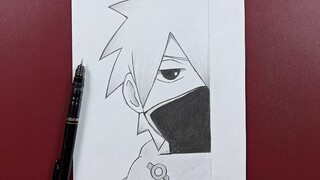 How to draw kakashi anbu ( kid ) easy step-by-step