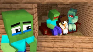 Monster School: Poor Squid Doll and Bad Baby Zombie - Sad Story | Minecraft Animation