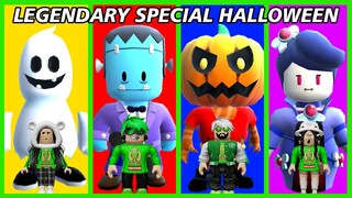 GG! Aku Dapatkan 3 Skin Legendary Special Halloween & Emote Special Slide Di Stumble Guys