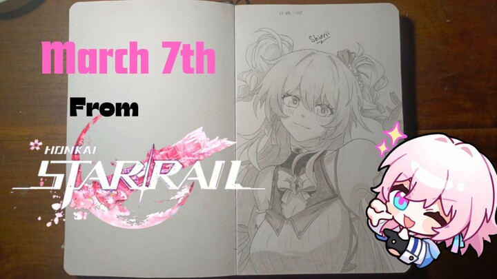 Menggambar March 7th dari(HSR)