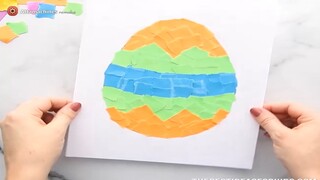 Torn paper easter eggs