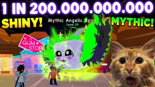 😯This Shiny Mythic Secret Angelic Spirit is SO RARE!! Roblox Bubblegum Simulator