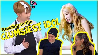 Siblings react to 「FUNNY」KPOP IDOLS CLUMSY & FAILS MOMENTS COMPILATION REACTION| FEATURE FRIDAY ✌