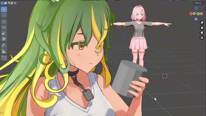Model Anda tidak hanya bertarung di Blender, tetapi juga merusak UI