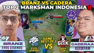 NGERI COK BRANZ VS CADERA ‼️ BATTLE TOP 2 MARKSMAN INDONESIA - PIALA PRESIDEN EVOS VS GEEK GAME 1