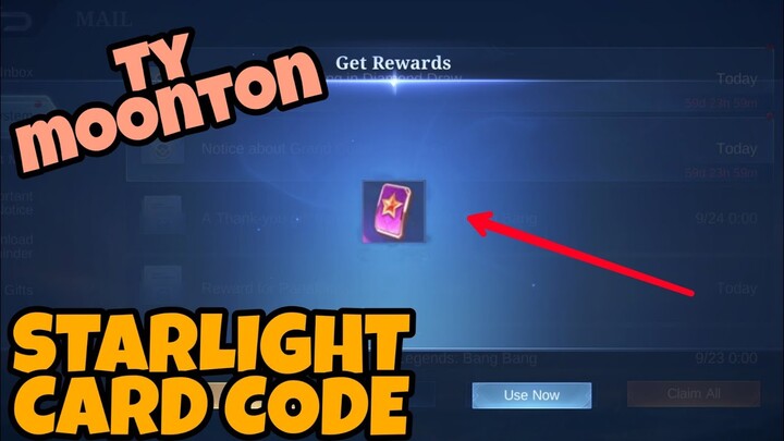 NEW MLBB CODE EVENT | GET FREE STARLIGHT CARD - AUGUST 11, 2022 - MLBB