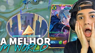 JOGANDO COM A MELHOR SKIN M WORLD DO LING *Buffada?* - MOBILE LEGENDS