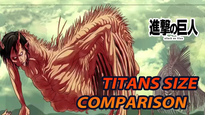 Attack On Titan Size Comparison in Color