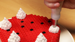 Lego Watermelon Cake / Stop Motion Cooking ASMR วิดีโอตลกในการทำอาหารที่ผิดปกติ