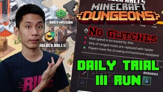 Daily Trial III Run, 9 Banners Modifiers, Mob Health Increased 80%! NO GLITCHES!