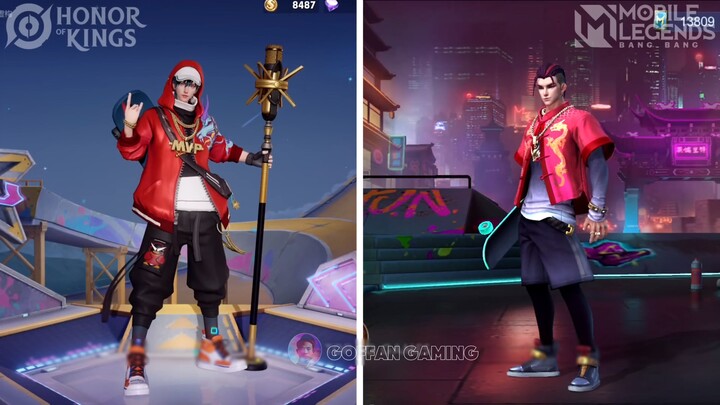 MOBILE LEGENDS VS HONOR OF KINGS : SKIN ANIMATION COMPARISON 🔥