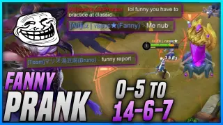 FANNY PRANK IN RANKED GAME PART 1 | FANNY NOT FUNNY! | MLBB