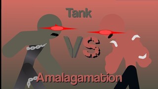 Tank and Amalgamation battles at Polluted Wasteland (Tower Defense Simulator)