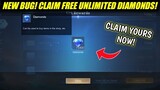 NEW BUG EVENT! CLAIM FREE UNLIMITED DIAMONDS! GET YOURS NOW! NEW EVENT IN MOBILE LEGENDS