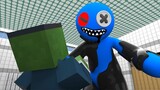 Monster School: Corrupted Blue - Rainbow Friends Sad Story | MInecraft Animation
