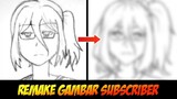 Cara Menggambar Anime Berkacamata || Remake Original Character Subscriber