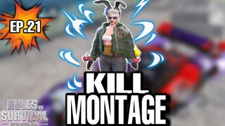 INSANE KILL MONTAGE😈 / Rules of Survival / Ep.20 / Sorry for late upload😢