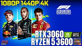 F1 2021 | Ryzen 5 3600 + RTX 3060 | 1080p, 1440p, 4K benchmarks!