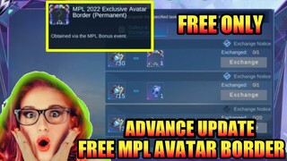 Free MPL Avatar Border 2022 Release date Event | MLBB