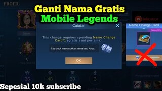 Cara ganti nama mobile legends gratis - spesial 10k subscribe