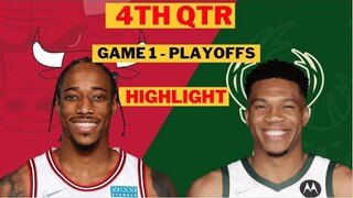 Milwaukee Bucks vs Chicago Bulls Highlights round 1 playoffs 4th QTR | April 17 | 2022 NBA Season